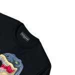 Skeleton Riding Dinosaur Halloween Funny Pumpkin T-Shirt