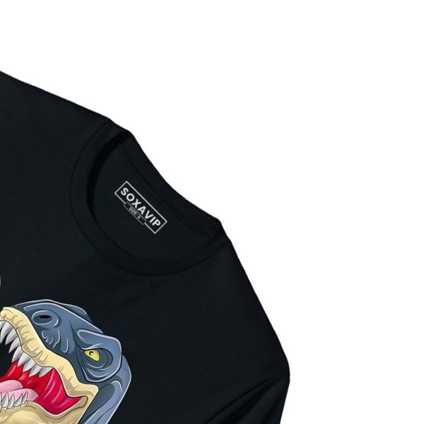 Skeleton Riding Dinosaur Halloween Funny Pumpkin T-Shirt